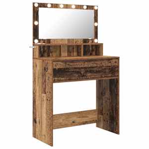 vidaXL Magamistoa meikimislaudade Vana puit 80 x 39,6 x 135 cm