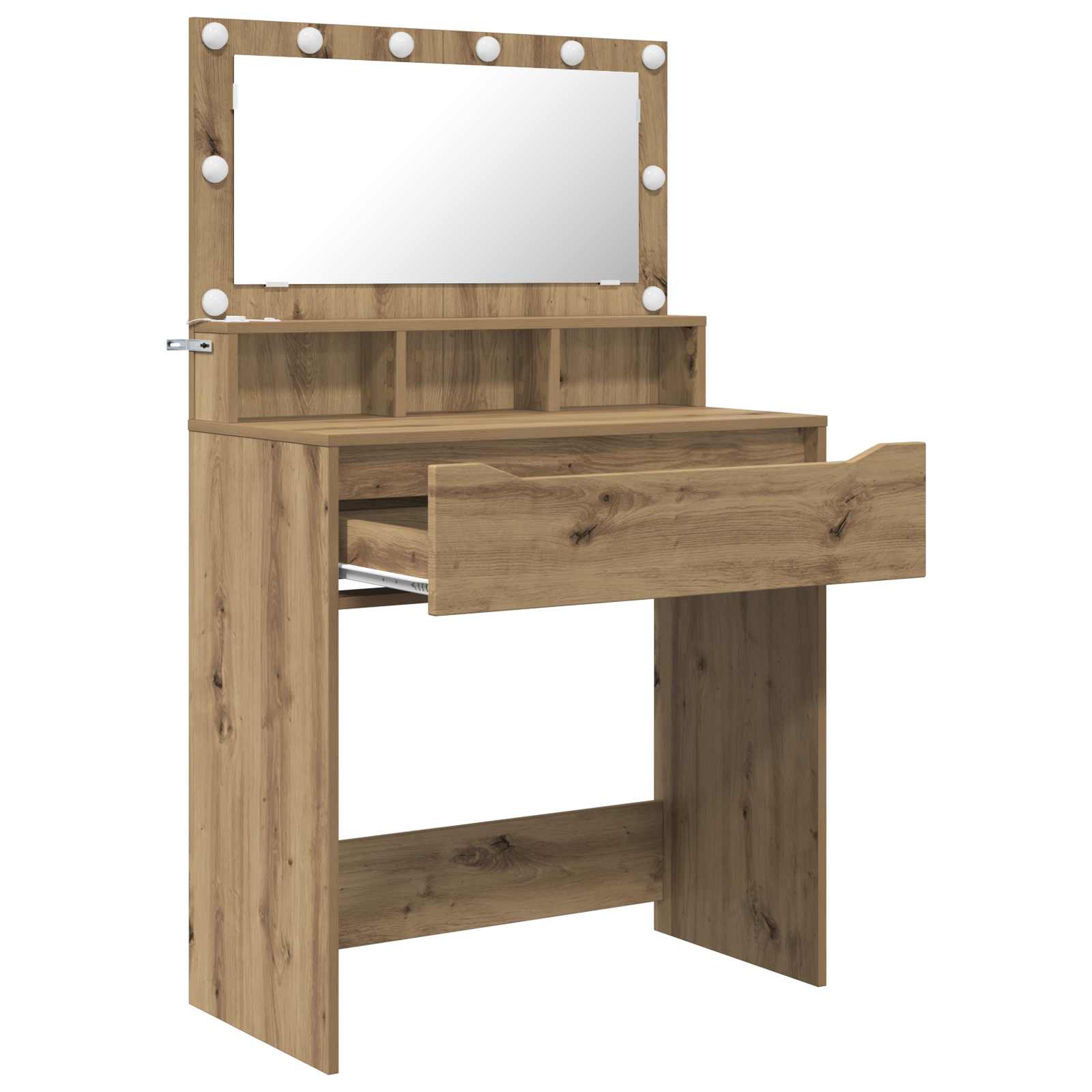 vidaXL Schlafzimmer-Frisiertische Artisan-Eiche 80 x 39,6 x 135 cm – Bild 5