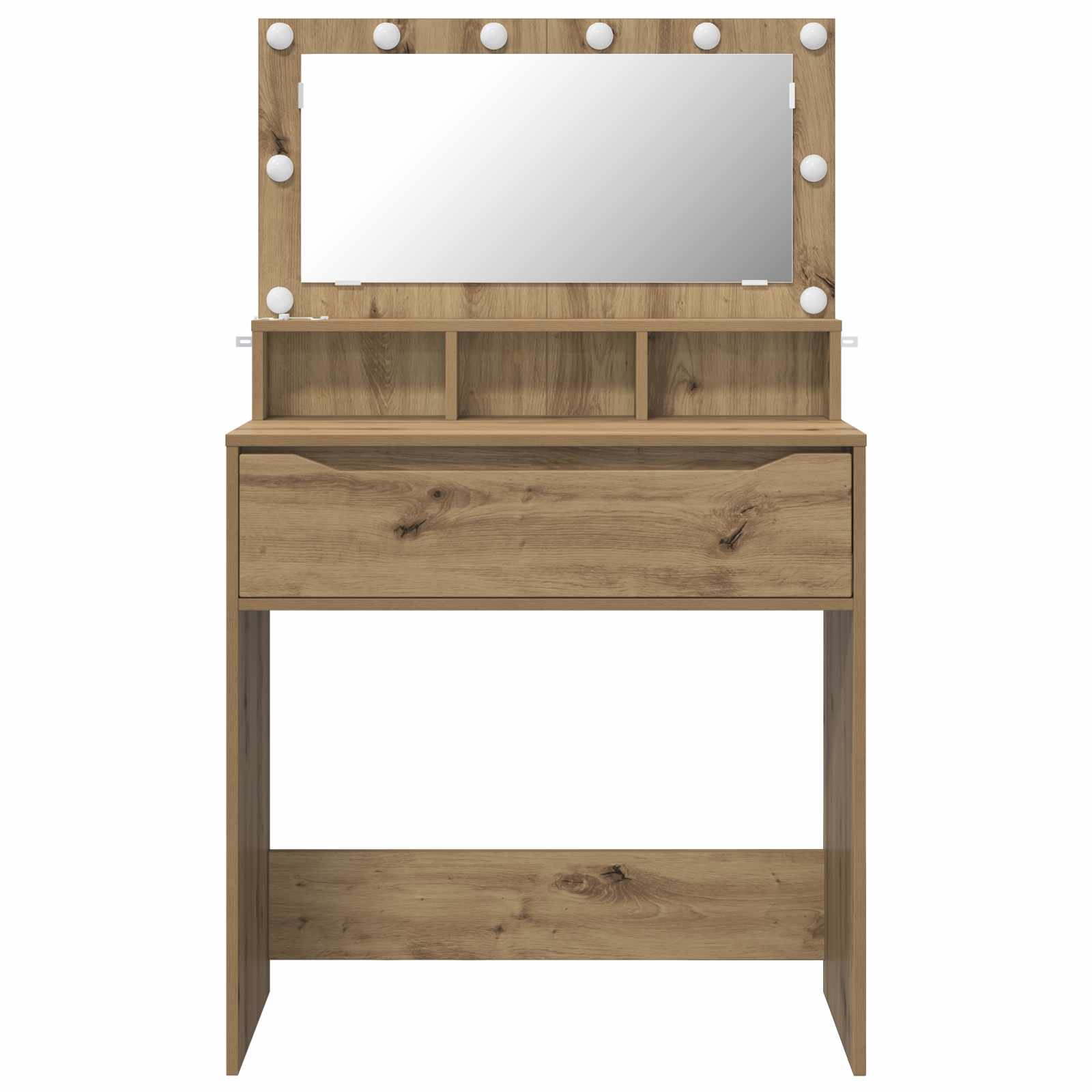 vidaXL Schlafzimmer-Frisiertische Artisan-Eiche 80 x 39,6 x 135 cm – Bild 6