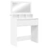 vidaXL Magamistoa meikimislaudade Valge 80 x 39,6 x 135 cm Tehispuit