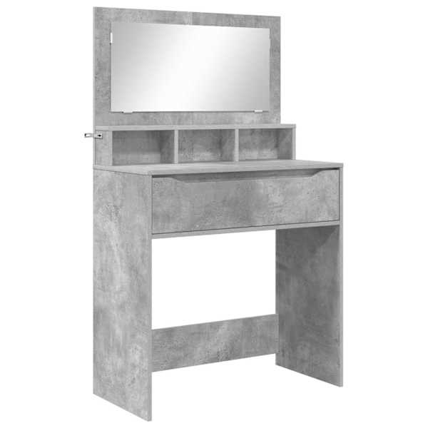 vidaXL Magamistoa meikimislaudade Betoonhall 80 x 39,6 x 135 cm