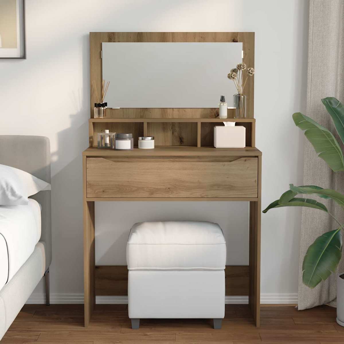 Soveværelsessminkeborde 80 x 39,6 x 135 cm - Billede 4