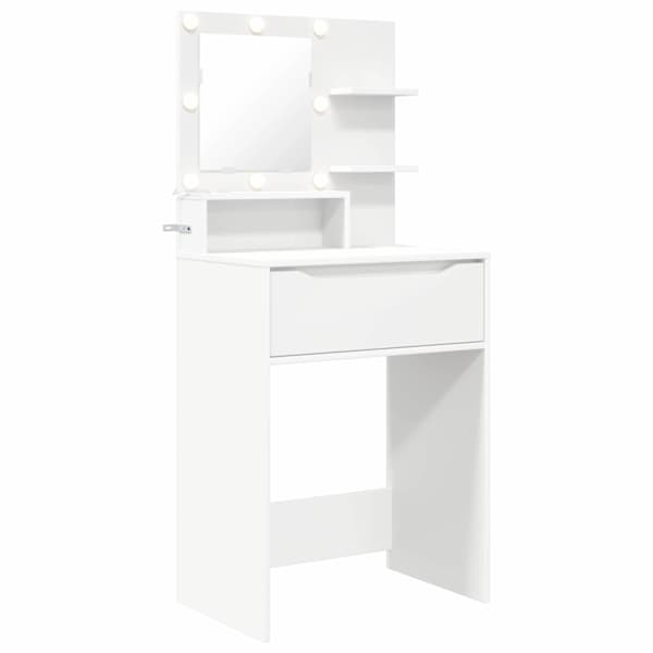 vidaXL Magamistoa meikimislaudade Valge 80 x 39,6 x 135 cm Tehispuit