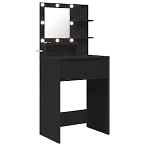 vidaXL Magamistoa meikimislaudade Must 80 x 39,6 x 135 cm Tehispuit