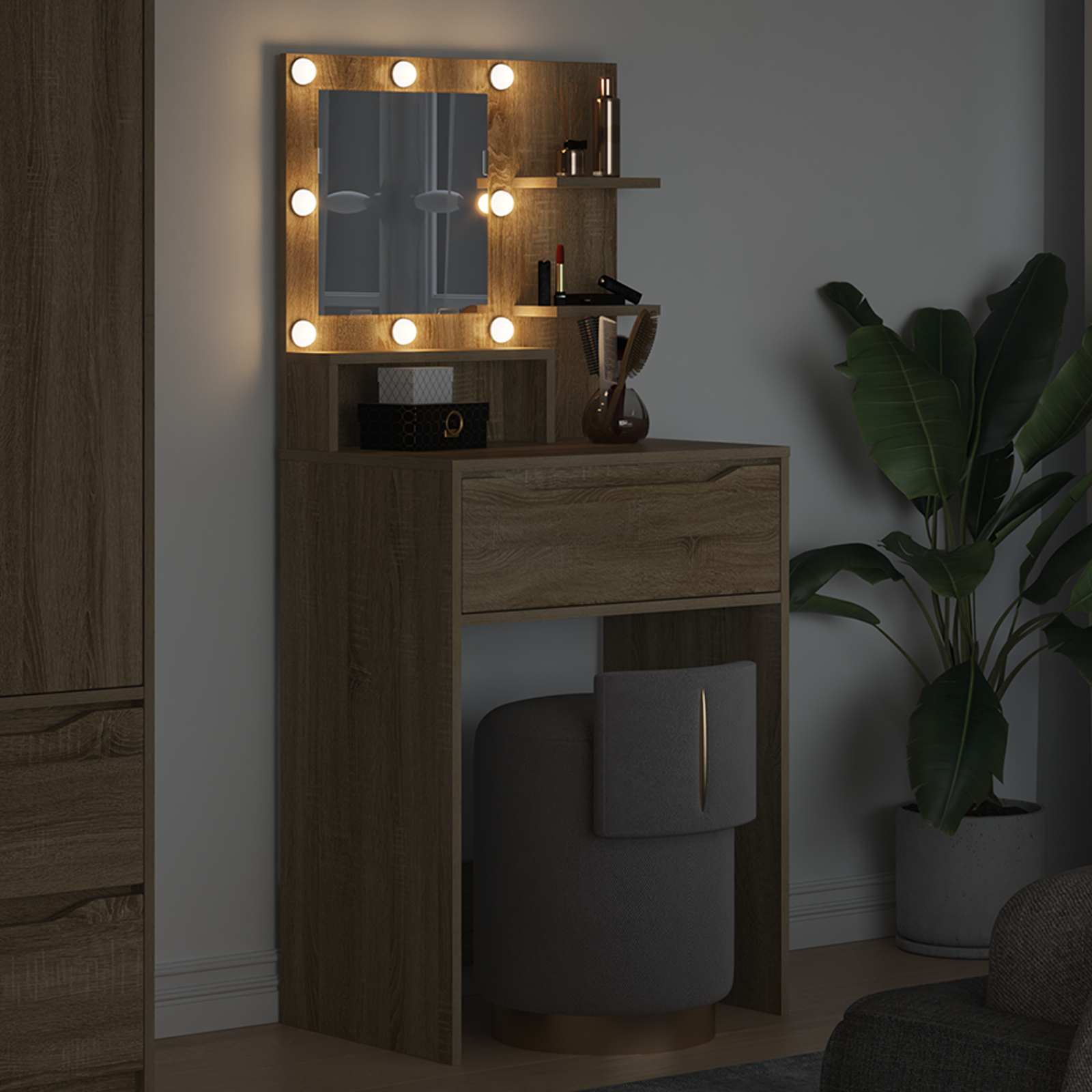 Magamistoa meikimislaudade Sonoma tamm 80 x 39,6 x 135 cm 4 Kõik vajalik sinu aeda ja koju! Magamistoa meikimislaudade Sonoma tamm 80 x 39,6 x 135 cm - Image 4