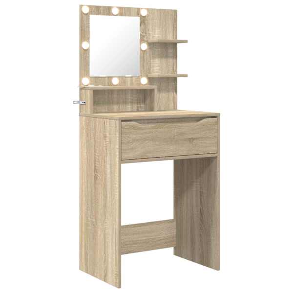 vidaXL Magamistoa meikimislaudade Sonoma tamm 80 x 39,6 x 135 cm