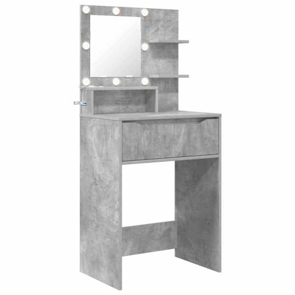 vidaXL Magamistoa meikimislaudade Betoonhall 80 x 39,6 x 135 cm
