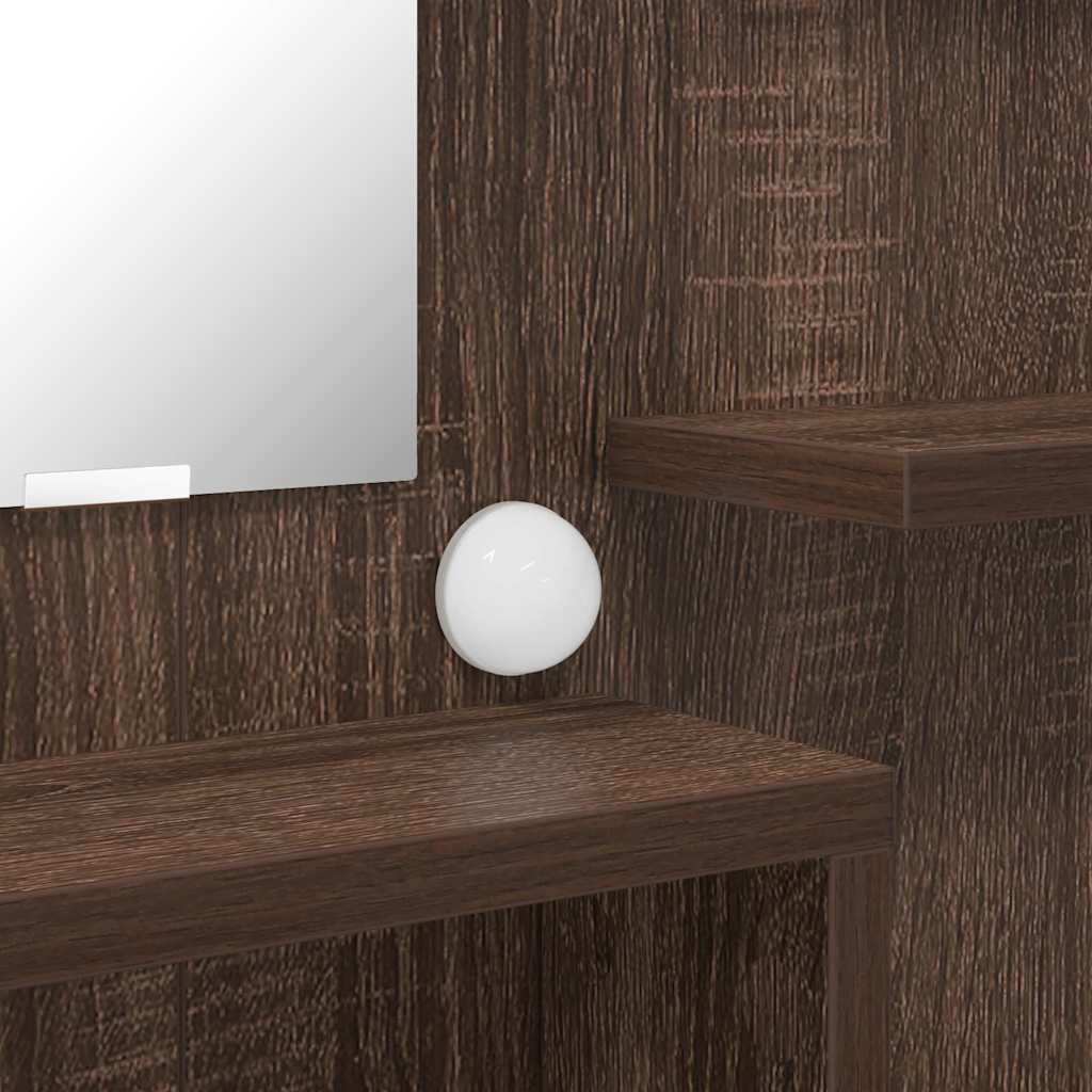 Τραπέζια Ντυσίματος Κρεβατοκάμαρας Καφέ δρυς 80 x 39,6 x 135 εκ - Image 11