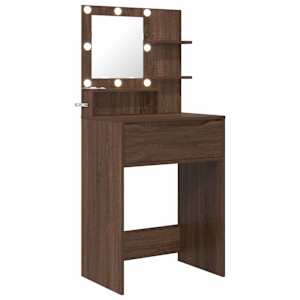 vidaXL Magamistoa meikimislaudade Pruun tamme 80 x 39,6 x 135 cm