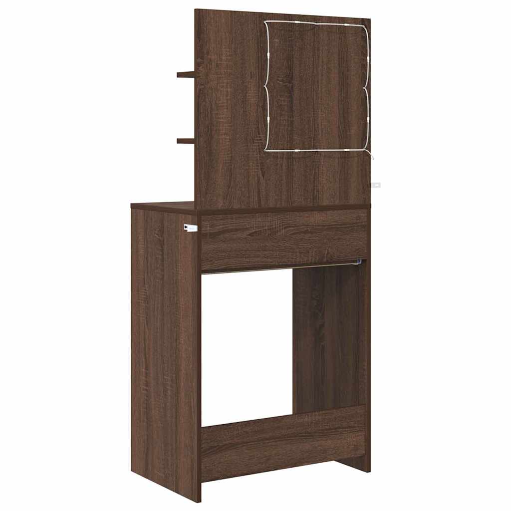 Τραπέζια Ντυσίματος Κρεβατοκάμαρας Καφέ δρυς 80 x 39,6 x 135 εκ - Image 8