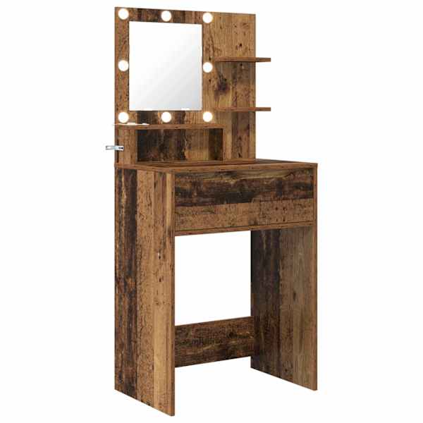 vidaXL Magamistoa meikimislaudade Vana puit 80 x 39,6 x 135 cm