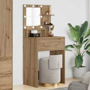 Toaletne mize za spalnice Umetni hrast 80 x 39,6 x 135 cm