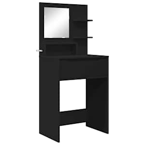 vidaXL Magamistoa meikimislaudade Must 80 x 39,6 x 135 cm Tehispuit