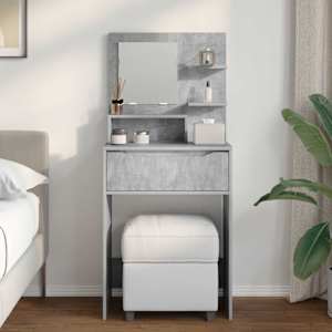 Toaletní stolky do ložnice Betonově šedá 80 x 39,6 x 135 cm - obrázek 4