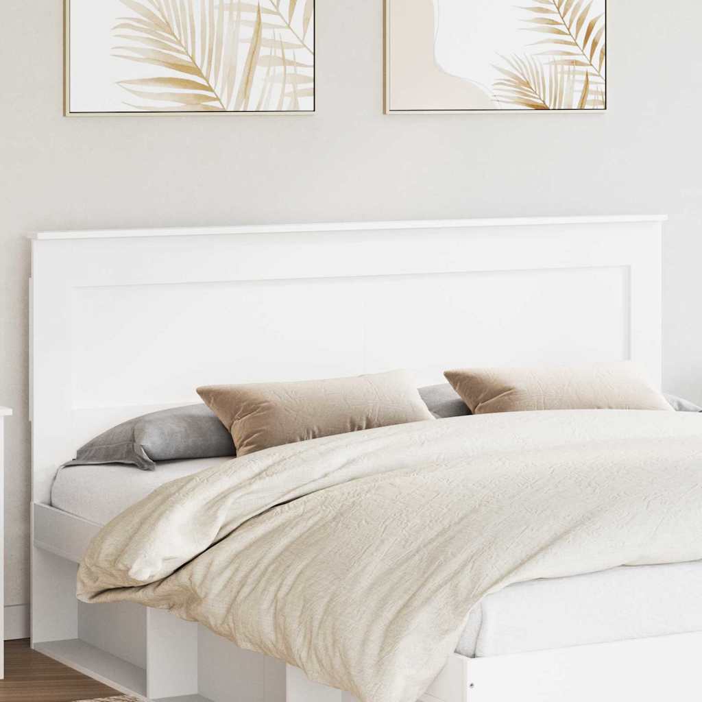 Tăblii de pat - Tăblie cap cu headboard Alb 200 cm Lemn compozit