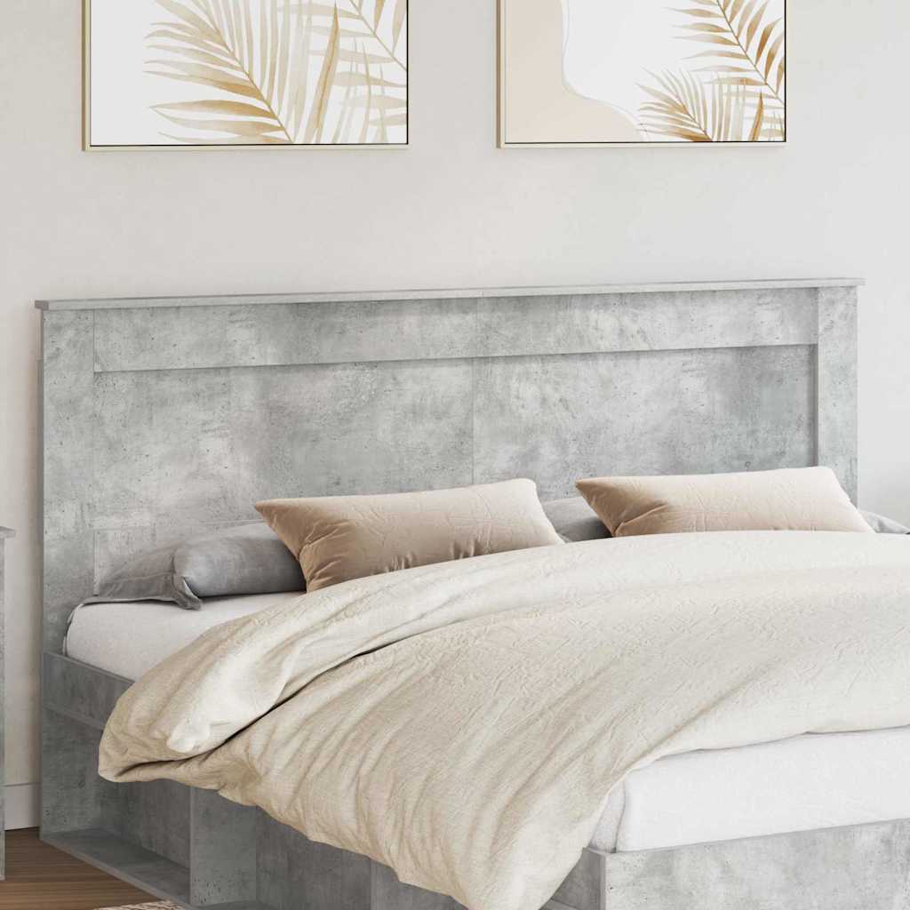Tăblii de pat - Tăblie cap cu headboard Gri din beton 180 cm Lemn compozit