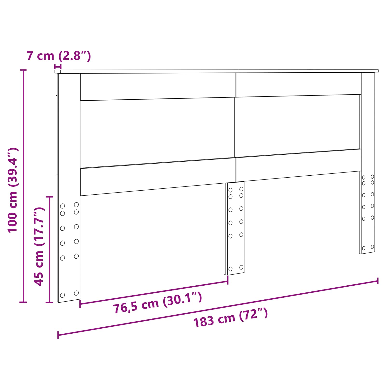 Päätylevy päätyllä Artisan tammi 180 cm Tekninen puu - Image 10