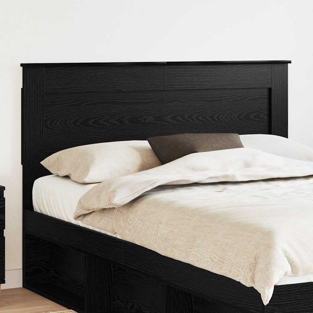 vidaXL Tăblie cap cu headboard Stejar Negru 150 cm Lemn compozit