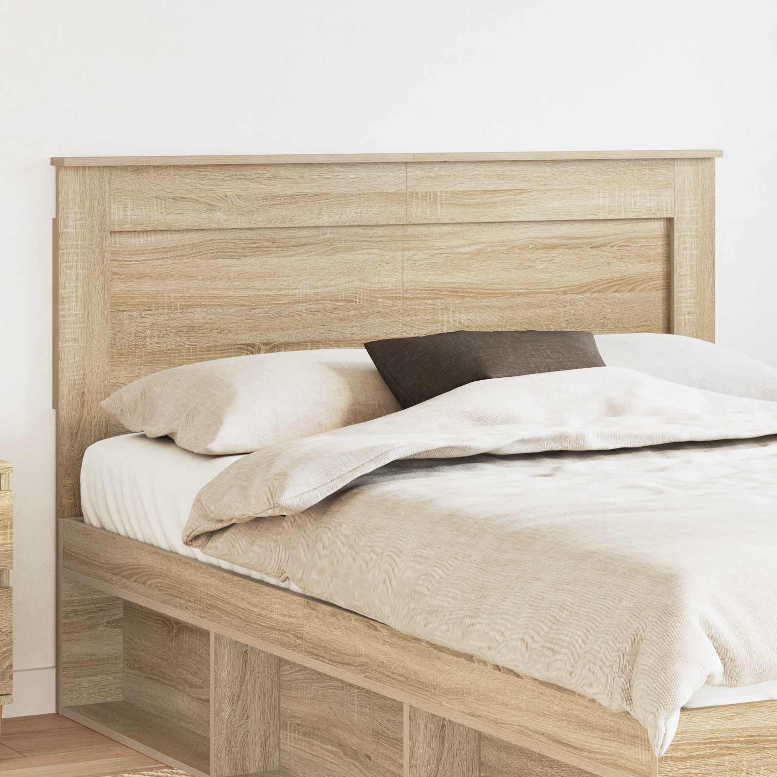 vidaXL Tăblie cap cu headboard Stejar Sonoma 140 cm Lemn compozit
