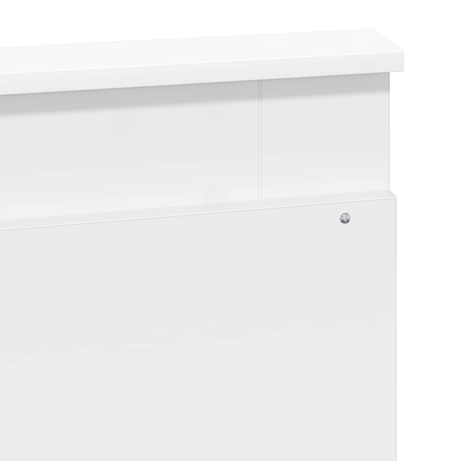 Päätylevy päätyllä Valkoinen 135 cm Tekninen puu - Image 8