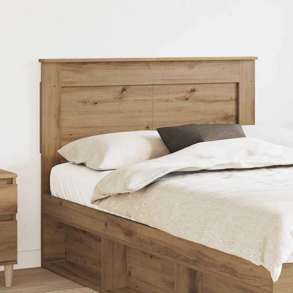 vidaXL Tăblie cap cu headboard Stejar Artizanal 135 cm Lemn compozit