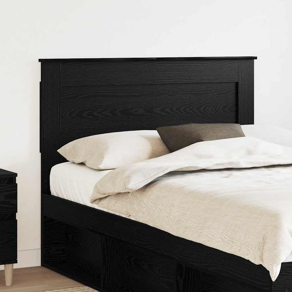 Tăblii de pat - Tăblie cap cu headboard Stejar Negru 120 cm Lemn compozit