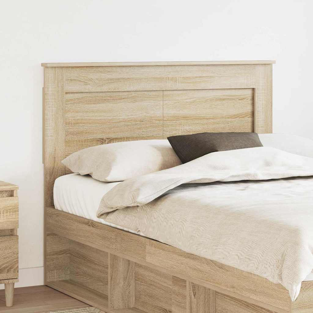 Tăblii de pat - Tăblie cap cu headboard Stejar Sonoma 120 cm Lemn compozit