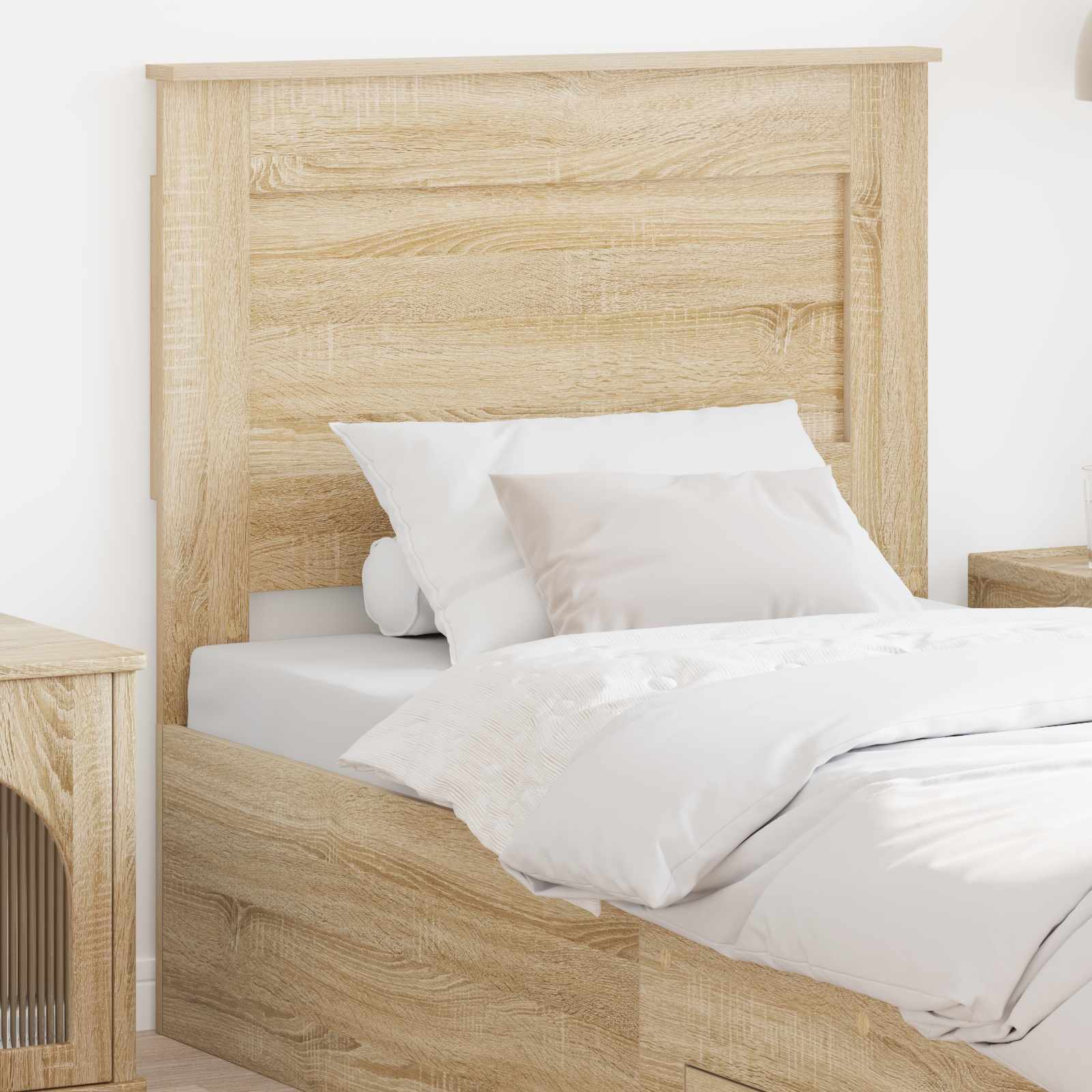 vidaXL Tăblie cap cu headboard Stejar Sonoma 90 cm Lemn compozit