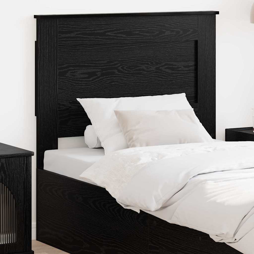vidaXL Tăblie cap cu headboard Stejar Negru 80 cm Lemn compozit