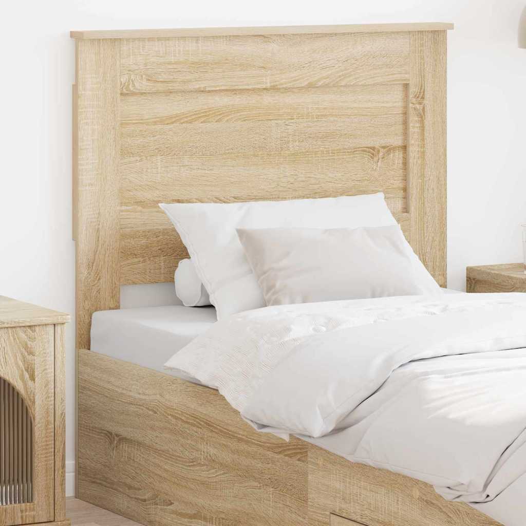 Tăblii de pat - Tăblie cap cu headboard Stejar Sonoma 80 cm Lemn compozit