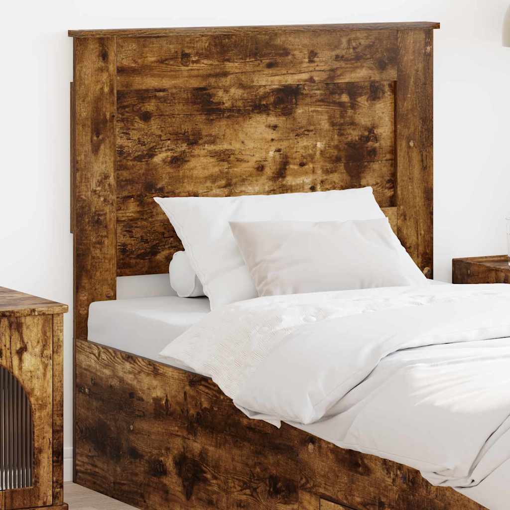 Tăblii de pat - Tăblie cap cu headboard Stejar fumuriu 80 cm Lemn compozit