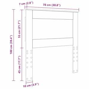 Čelo postele s čelo Sonoma dub 75 cm kompozitní dřevo - obrázek 10