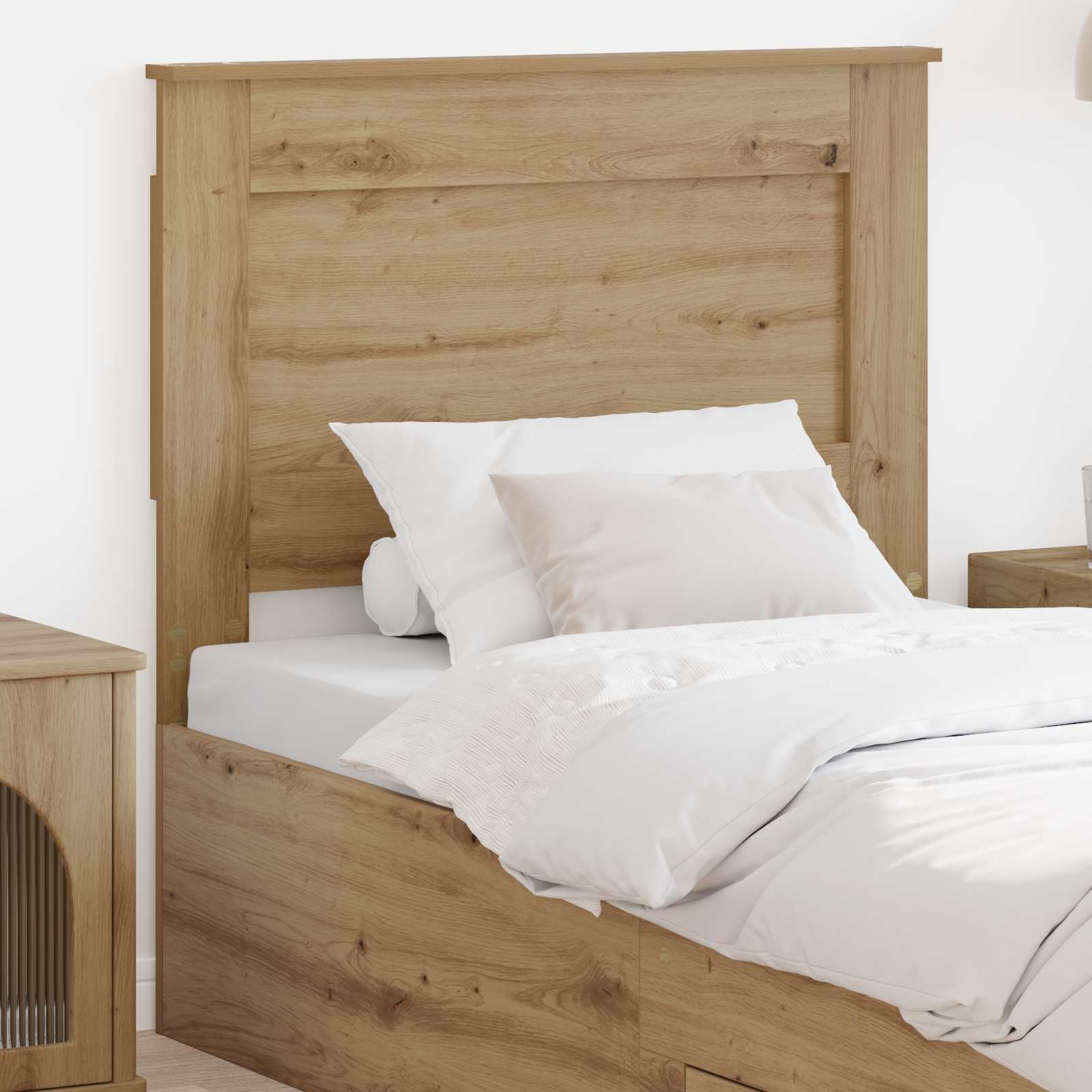 vidaXL Tăblie cap cu headboard Stejar Artizanal 75 cm Lemn compozit
