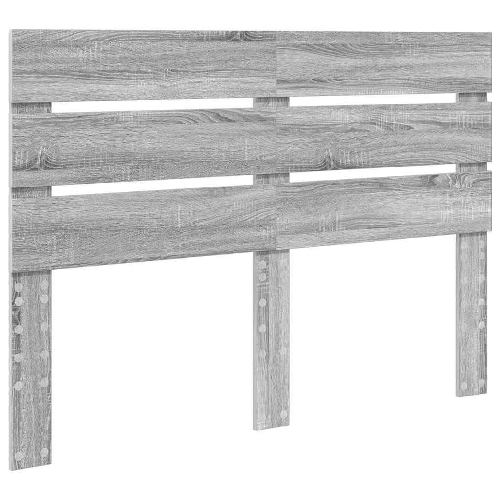 Päätylevy päätyllä Harmaa Sonoma 140 cm Tekninen puu
