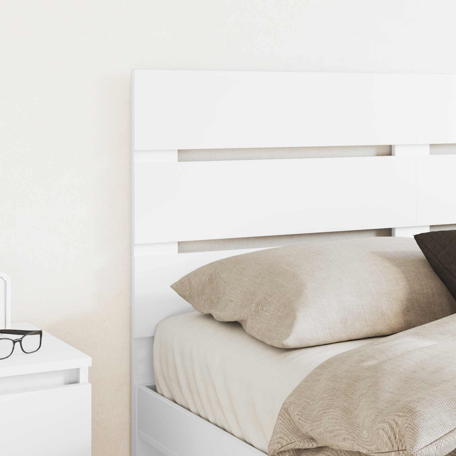 Thumbnail - vidaXL Kopfteil Weiß 120 cm Holzwerkstoff