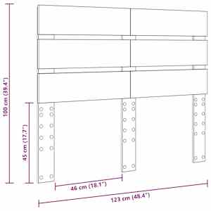 Čelo postele Bílá 120 cm kompozitní dřevo - obrázek 10
