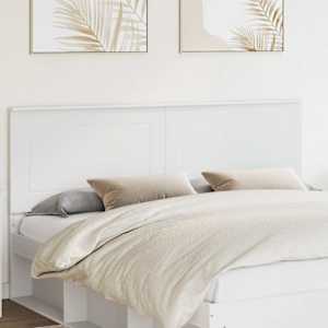 Vzglavje Bela 100 cm Konstruirano leseno