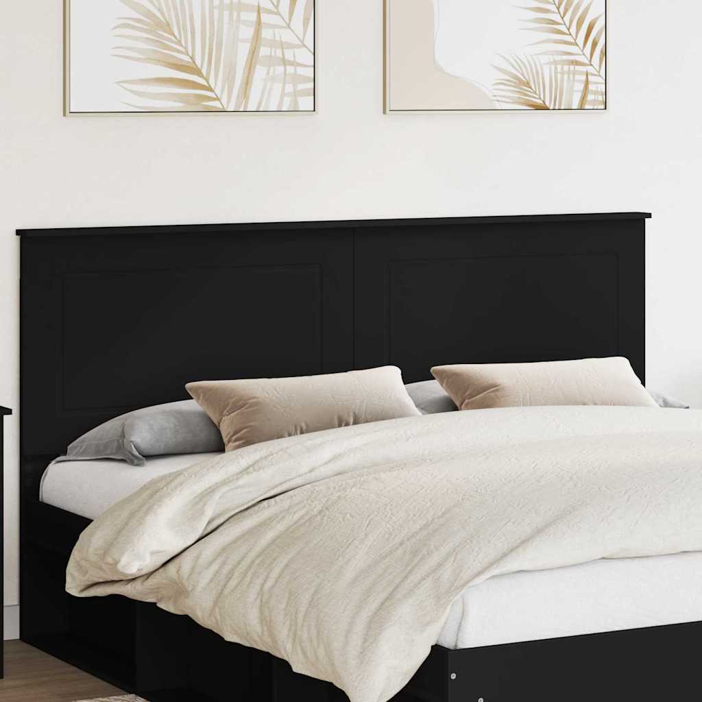 Tăblii de pat - Tăblie cap cu headboard Stejar Negru 180 cm Lemn compozit