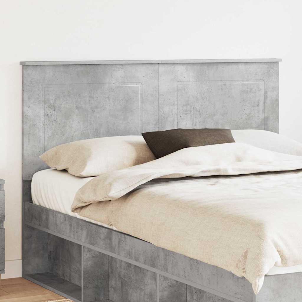 Tăblii de pat - Tăblie cap cu headboard Gri din beton 150 cm Lemn compozit