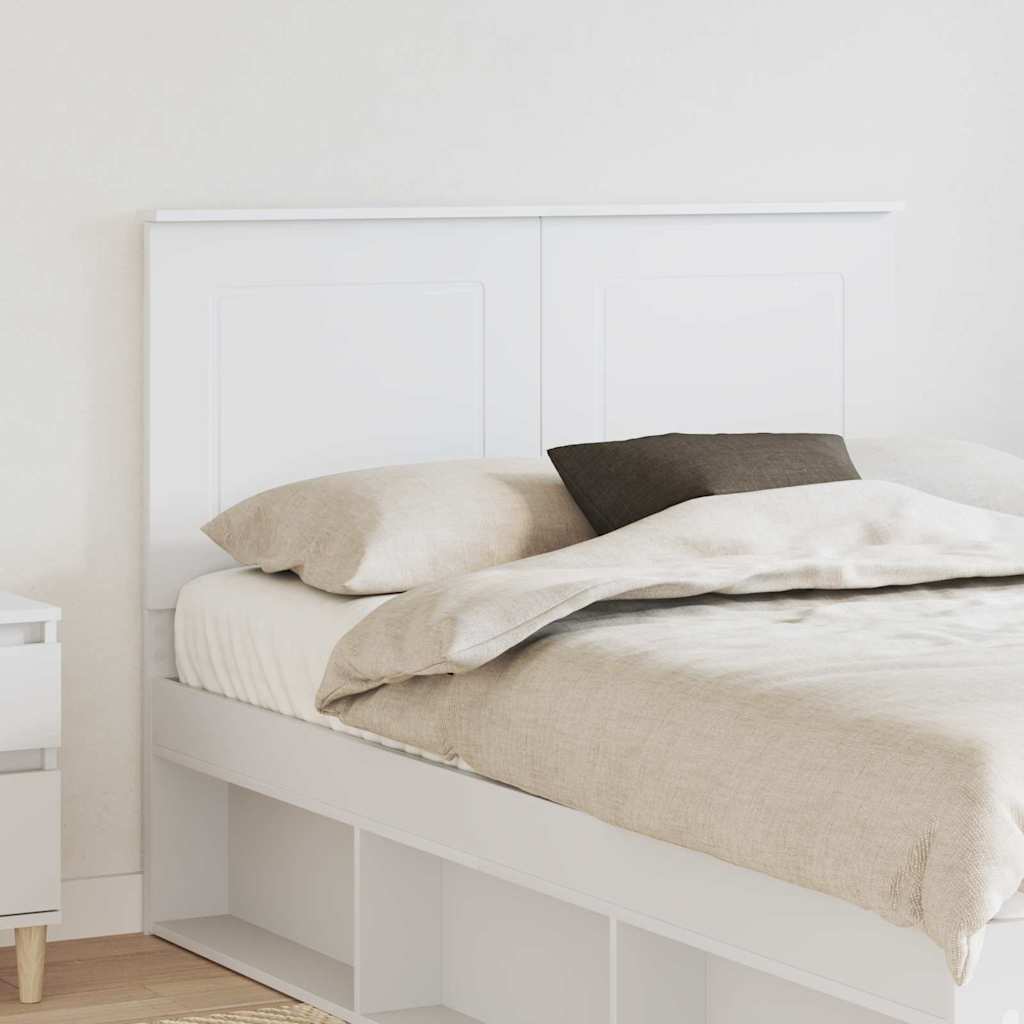 Tăblii de pat - Tăblie cap cu headboard Alb 120 cm Lemn compozit