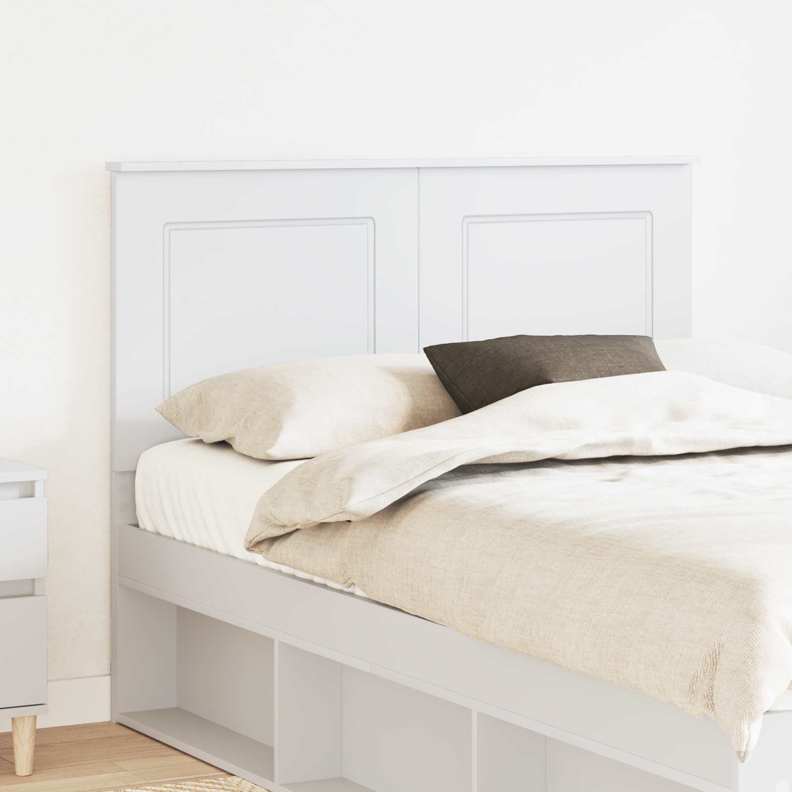 vidaXL Tăblie cap Alb 100 cm Lemn prelucrat