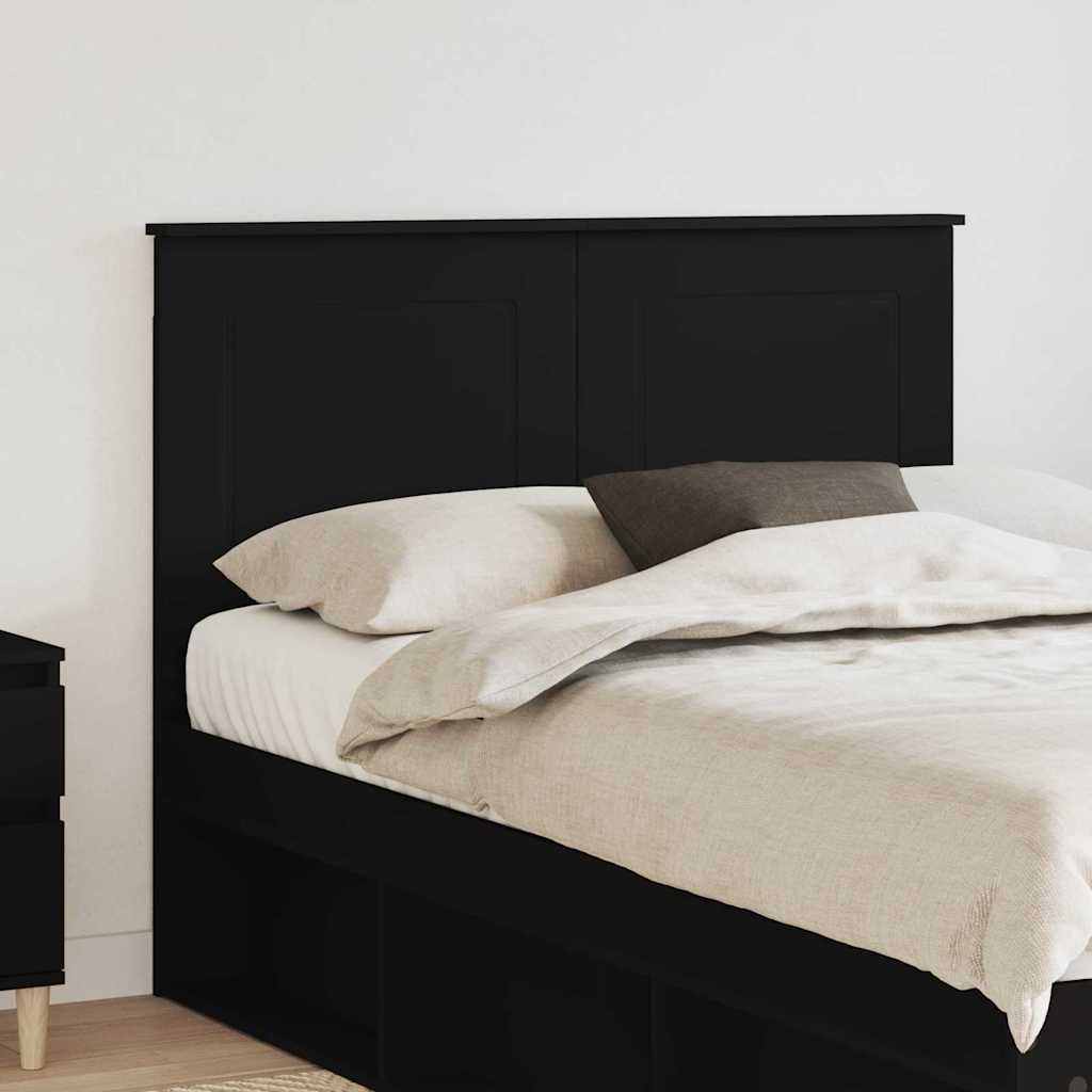 Tăblii de pat - Tăblie cap cu headboard Stejar Negru 120 cm Lemn compozit