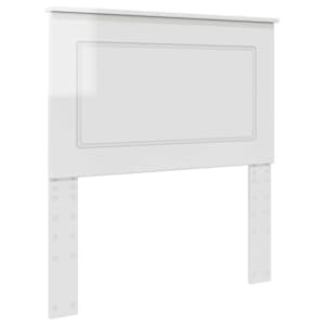 Čelo postele Lesklá Bílá Dřevěný materiál - obrázek 2