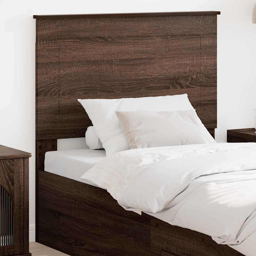 vidaXL Tăblie cap cu headboard Stejar închis 75 cm Lemn compozit