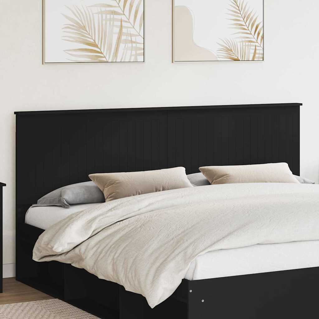 Tăblii de pat - Tăblie cap cu headboard Stejar Negru 200 cm Lemn compozit