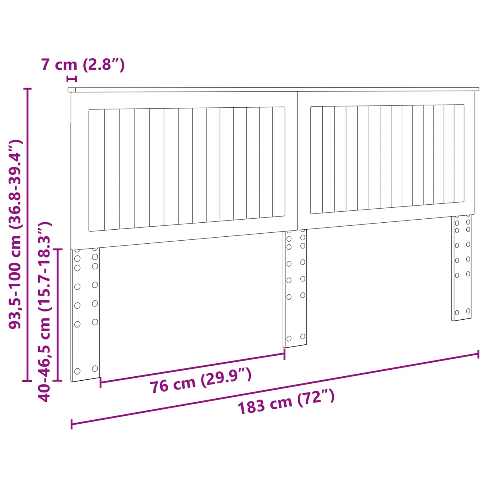 Galvgalis Spīdīga Balta 180 cm Inženierijas koks
