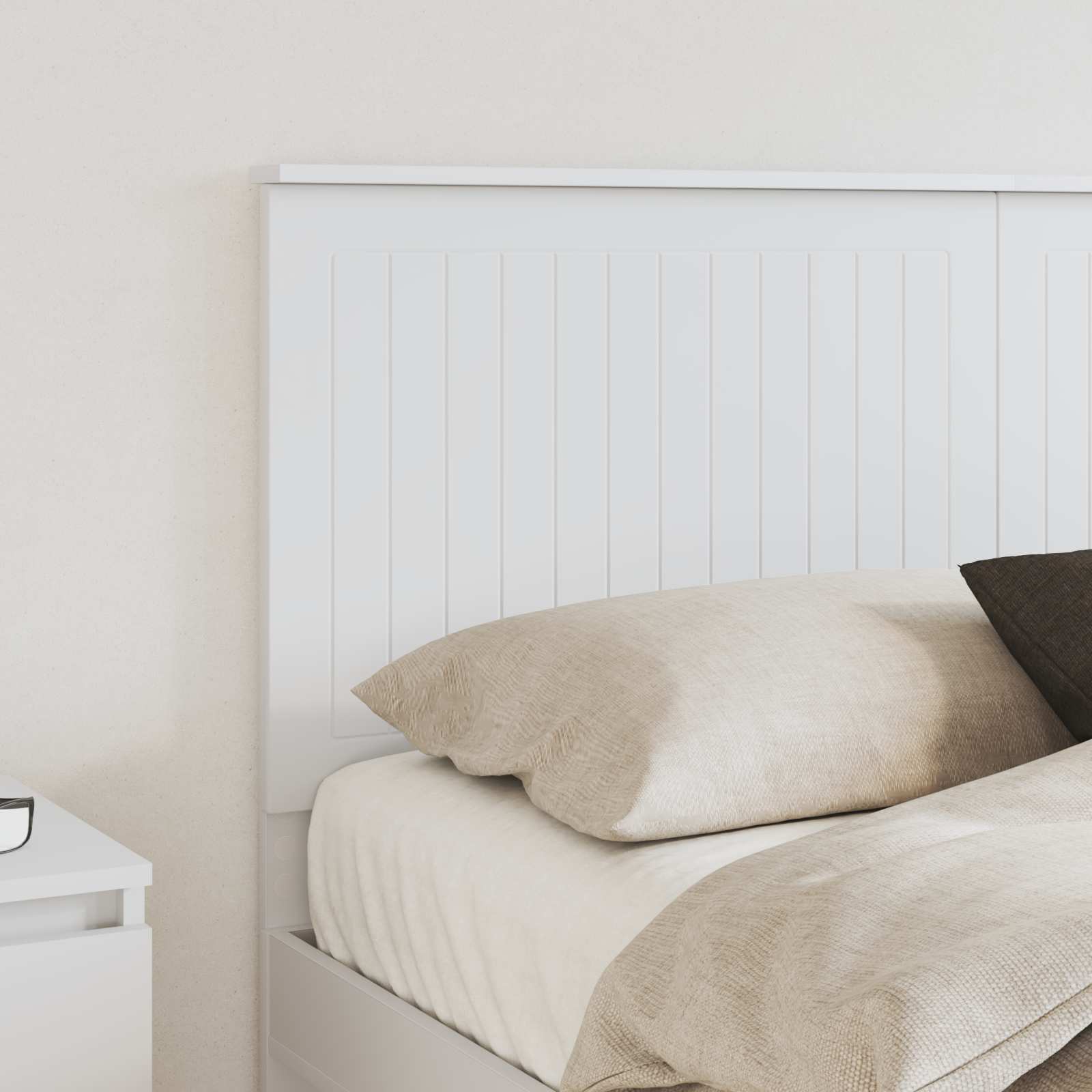 Galvgalis ar galvas klāju Balts 150 cm Inženierijas koks