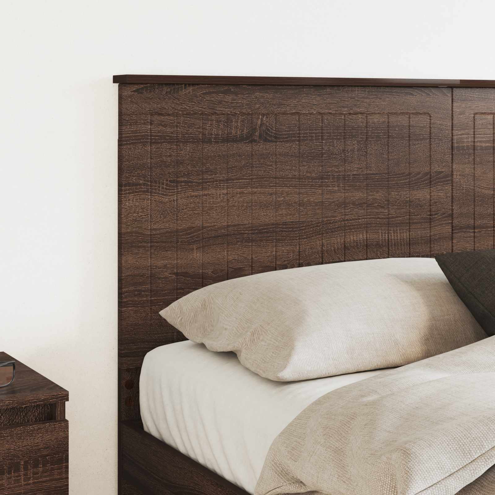 Thumbnail - vidaXL Kopfteil mit Kopfteil Braun Eichen-Optik 150 cm Holzwerkstoff