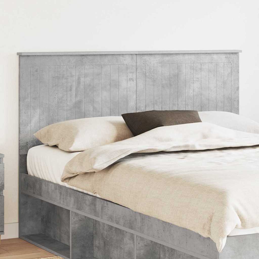 Paturi si accesorii - Tăblie cap cu headboard Gri din beton 140 cm Lemn compozit