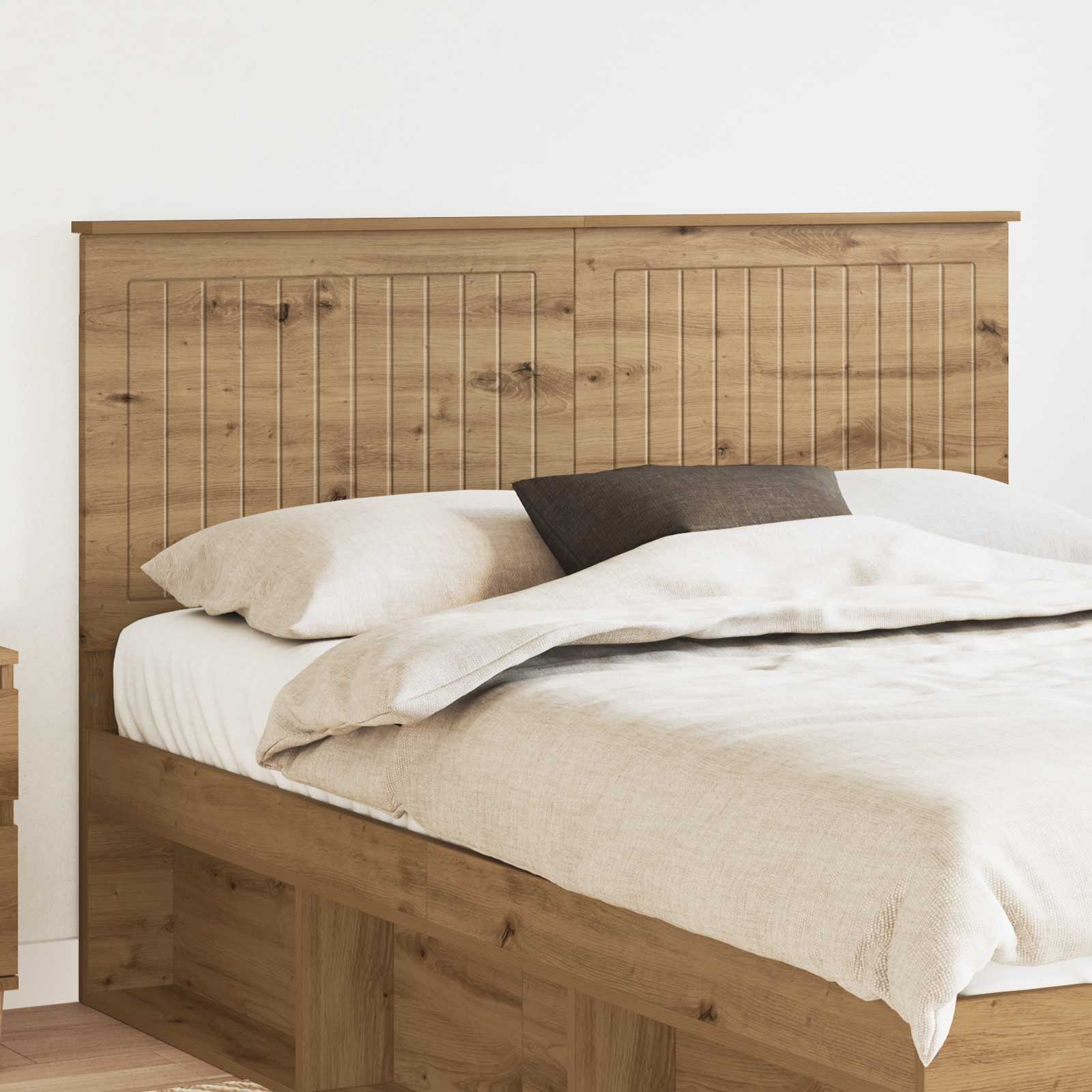 vidaXL Tăblie cap cu headboard Stejar Artizanal 140 cm Lemn compozit